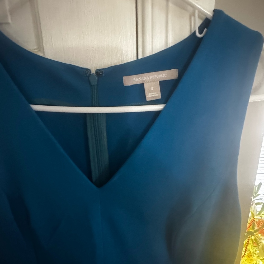 Banana Republic Teal Sleeveless Dress